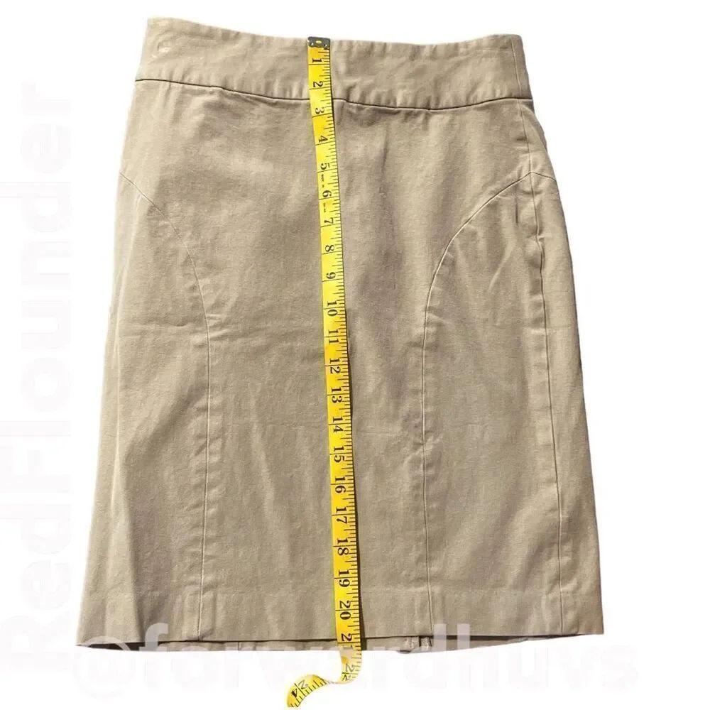 Banana Republic Beige Stretch Skirt Size 2 - Picture 10 of 12